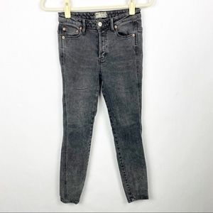 Free People Button Fly Skinny Ankle Jeans 25